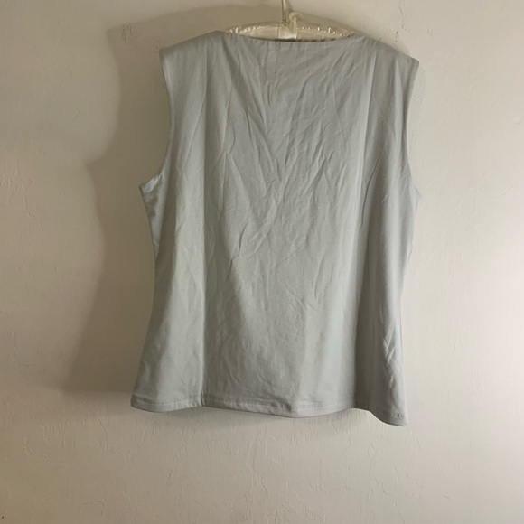Tahari Gray Mock Neck Sleeveless Tank Womens Modern Essentials Top Size XL - Picture 9 of 12
